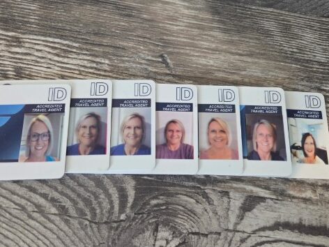 Travel industry credential for Diana Bertrand.